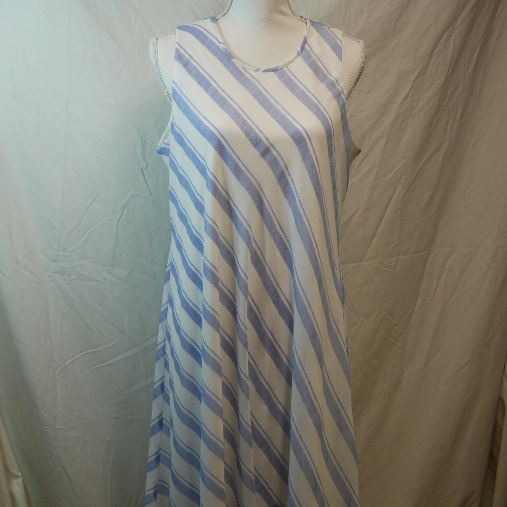 Calvin Klein Striped Trapeze Dress